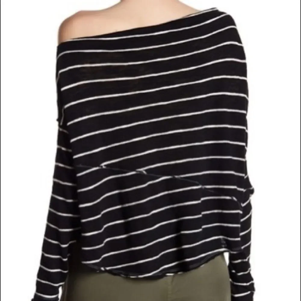 Free People Love Lane‎ Striped One Shoulder Top